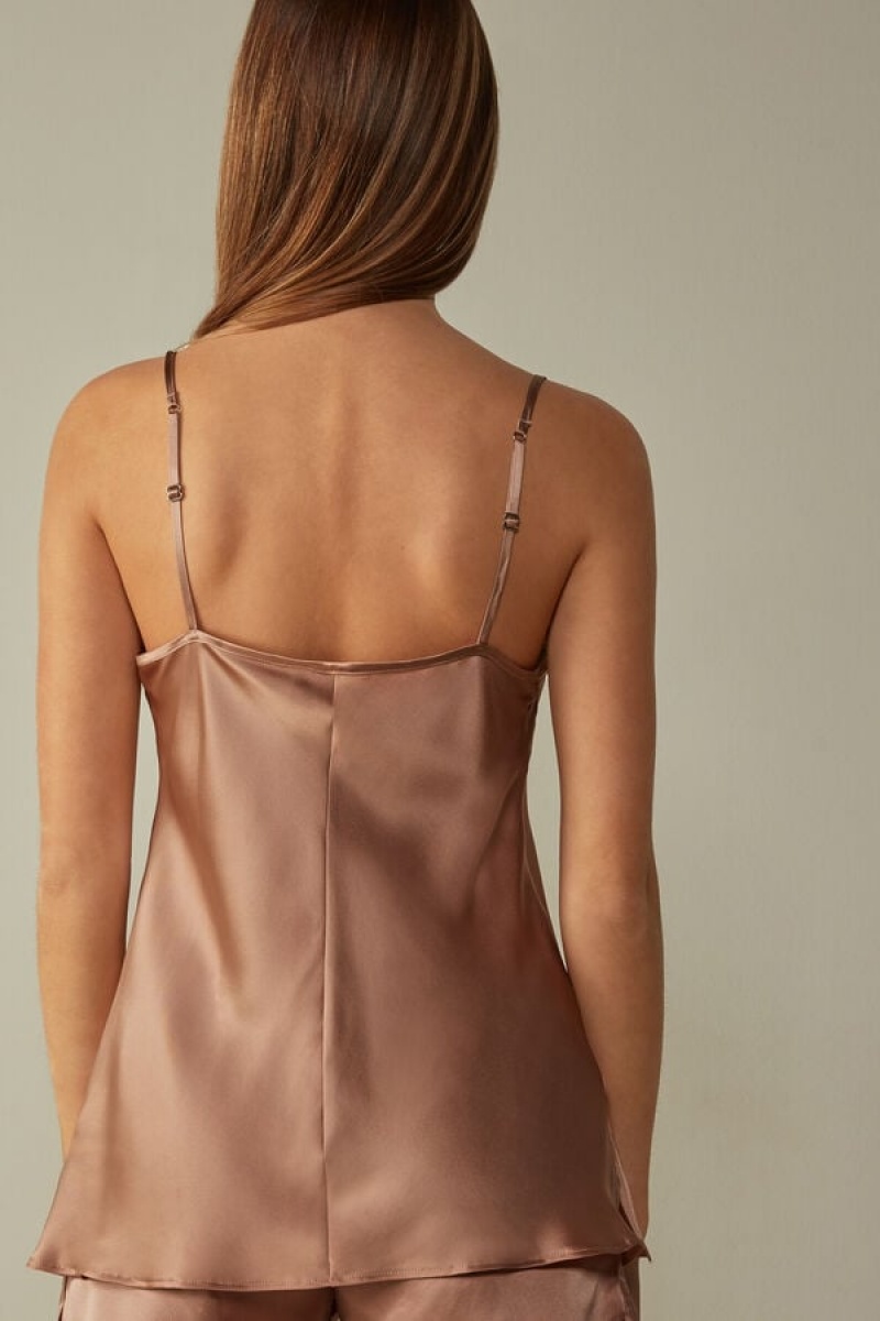 Intimissimi Top in Silk Satin Natural | GBEUC29821